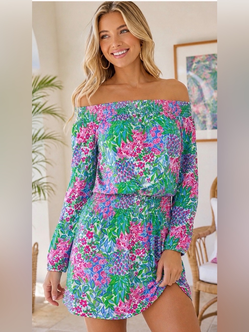 Lilly Pulitzer Cyla Off-the-Shoulder Romper Skort
Cherry On Top Size Small